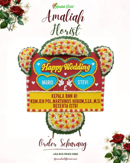 Papan Bunga Pernikahan Pusparahayu